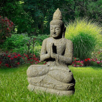 Buddha Figur Bidar mit Namasté Haltung 3