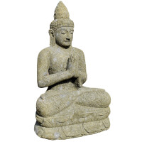 Buddha Figur Bidar mit Namasté Haltung 6