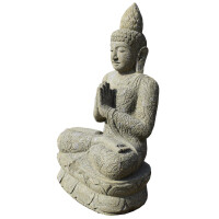 Buddha Figur Bidar mit Namasté Haltung