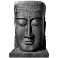 Buddha Gartenbrunnen Akamt Steinguss frostbeständig 119x78x182cm XXL
