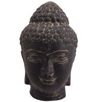 Buddha Büste Howrah Steinguss frostbeständig antik