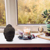 Buddha Büste Noidu Steinguss frostbeständig 10cm für Innen und Außen