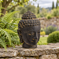 Buddha Büste Steinguss frostbeständig für Gar