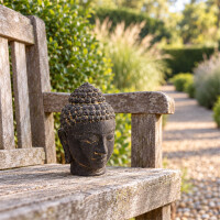 Buddha Büste Steinguss frostbeständig für Gar