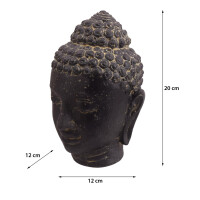 Buddha Büste Steinguss frostbeständig für Gar