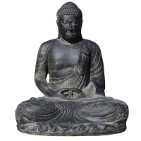 Buddha Figur meditierend Steinguss frostbeständig 72x88