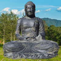 Buddha Figur meditierend Steinguss frostbeständig 72x88