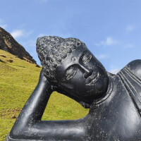 Liegender Buddha Bhilai Steinguss frostbeständig 160x52