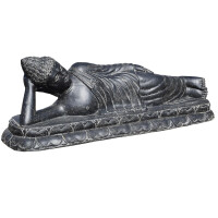 Liegender Buddha Bhilai Steinguss frostbeständig 160x52