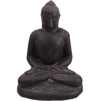Buddha Figur Dharwad mit Dhyana Geste Steinguss frostfest 20