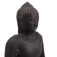 Buddha Figur Dharwad mit Dhyana Geste Steinguss frostfest 20