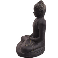 Buddha Figur Dharwad mit Dhyana Geste Steinguss frostfest 20