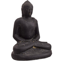 Buddha Figur Dharwad mit Dhyana Geste Steinguss frostfest 20