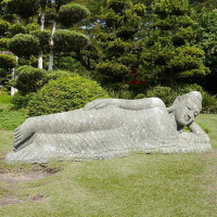Buddha Figur Etawah Liegend Skulptur