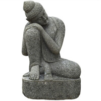 Gartenfigur Buddha Khandwa Naturstein frostbeständig 54