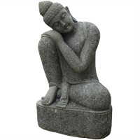 Gartenfigur Buddha Khandwa Naturstein frostbeständig 54