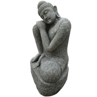 Gartenfigur Buddha Khandwa Naturstein frostbeständig 54