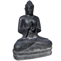 Buddha Figur Kotux Steinguss Dharmachakra Geste frostfest 78