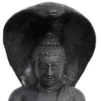 Sitzender Buddha Remlys mit Schlange Steinguss frostfest 37x