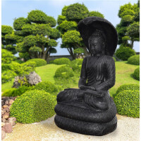Sitzender Buddha Remlys mit Schlange Steinguss frostfest 37x