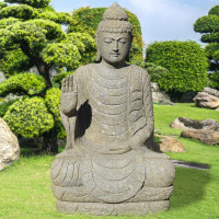 Buddha Figur Ganganagar mit Geste der Furchtlosigkeit 3