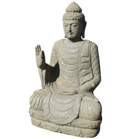 Buddha Figur Ganganagar mit Geste der Furchtlosigkeit 5