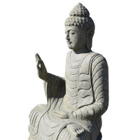 Buddha Figur Ganganagar mit Geste der Furchtlosigkeit 6