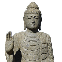 Buddha Figur Ganganagar mit Geste der Furchtlosigkeit 7