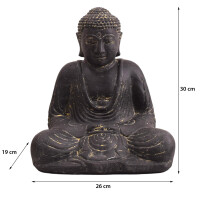 Buddha Figur Gopalpur Dhyana Mudra Steinguss frostbestä