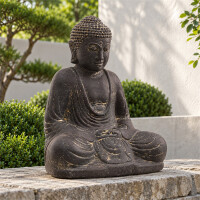Buddha Figur Gopalpur Dhyana Mudra Steinguss frostbestä
