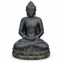 Buddha Figur Dhyana Mudra Steinguss frostbeständig 44x5