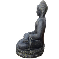 Buddha Figur Dhyana Mudra Steinguss frostbeständig 44x5