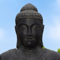 Buddha Figur Anjali Mudra Steinguss frostbeständig 78x1