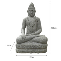 Buddha Figur Mirzapur Naturstein Erdberührung frostbest