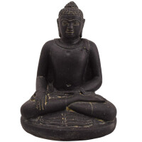 Buddha Figur Poona Bhumisparsha Mudra Steinguss frostfest 18