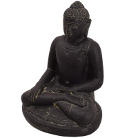 Buddha Figur Poona Bhumisparsha Mudra Steinguss frostfest 18