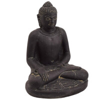 Buddha Figur Poona Bhumisparsha Mudra Steinguss frostfest 18