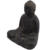 Buddha Figur Pune Dhyana Mudra Steinguss frostbeständig