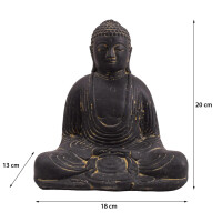 Buddha Figur Pune Dhyana Mudra Steinguss frostbeständig