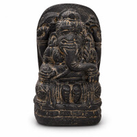 Ganesha Figur Elefantengott Steinguss frostbeständig 10x11x18cm
