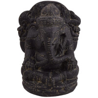Ganesha Figur Hindugott Steinguss frostbeständig 21x23x