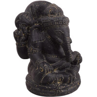 Ganesha Figur Hindugott Steinguss frostbeständig 21x23x