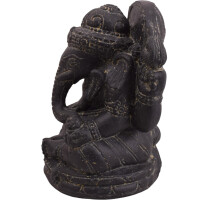 Ganesha Figur Hindugott Steinguss frostbeständig 21x23x