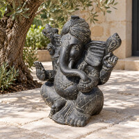 Ganesha Figur Elefantengott Steinguss frostbeständig 30