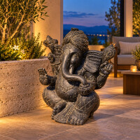 Ganesha Figur Elefantengott Steinguss frostbeständig 30