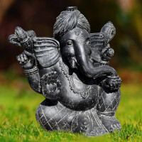 Ganesha Figur Elefantengott Steinguss frostbeständig 30x37x60cm