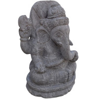Ganesha Figur Gott Varanasi Basalt 3