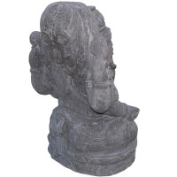 Ganesha Figur Gott Varanasi Basalt 6