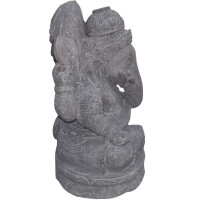 Ganesha Figur Gott Varanasi Basalt 7