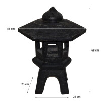 Gartenlampe Aniray japanischer Stil Steinguss frostfest 46x4